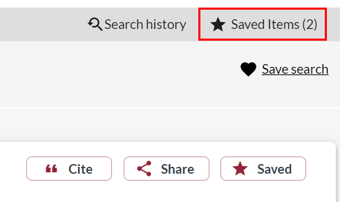 Sofia saved items list