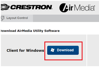 Air Media Windows download from Crestron