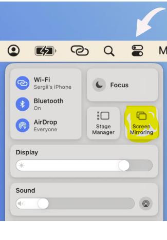 Mac control centre icon