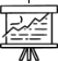 line drawing of a screen on an easel