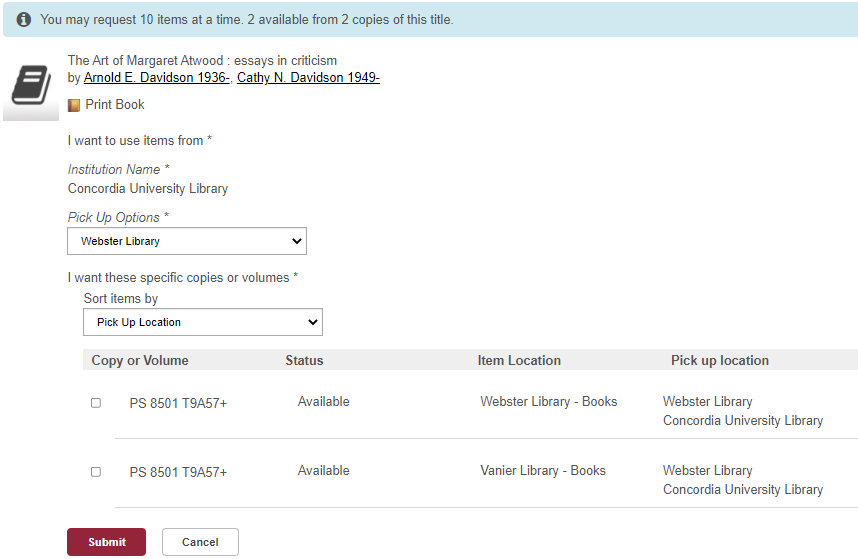 Request a specific volume in Sofia
