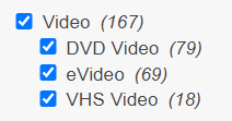 Limiting to video format in Sofia Discovery tool search results